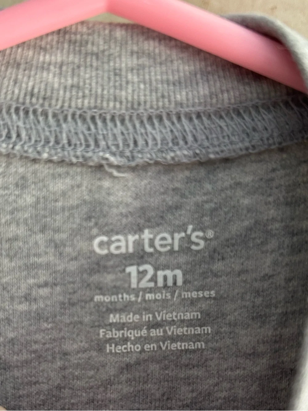Carter’s gray and blue fox romper